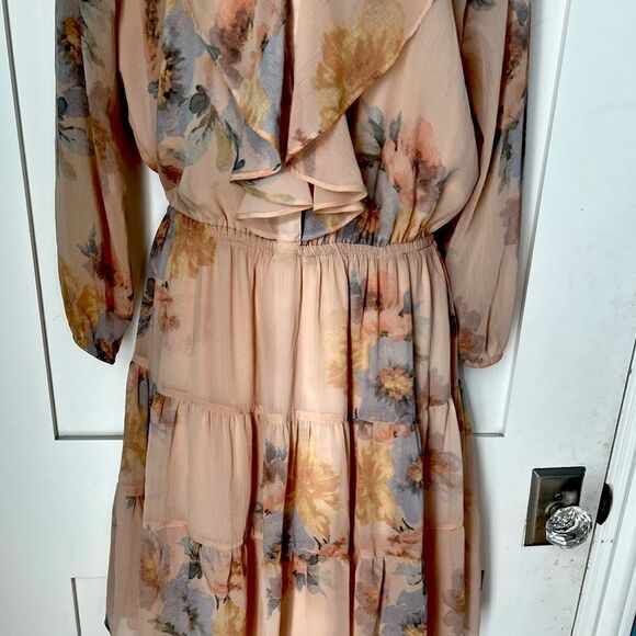 Lauren Ralph Lauren Women’s Floral Flowy Georgette Tiered Short Garden Dress 4 - Picture 10 of 16